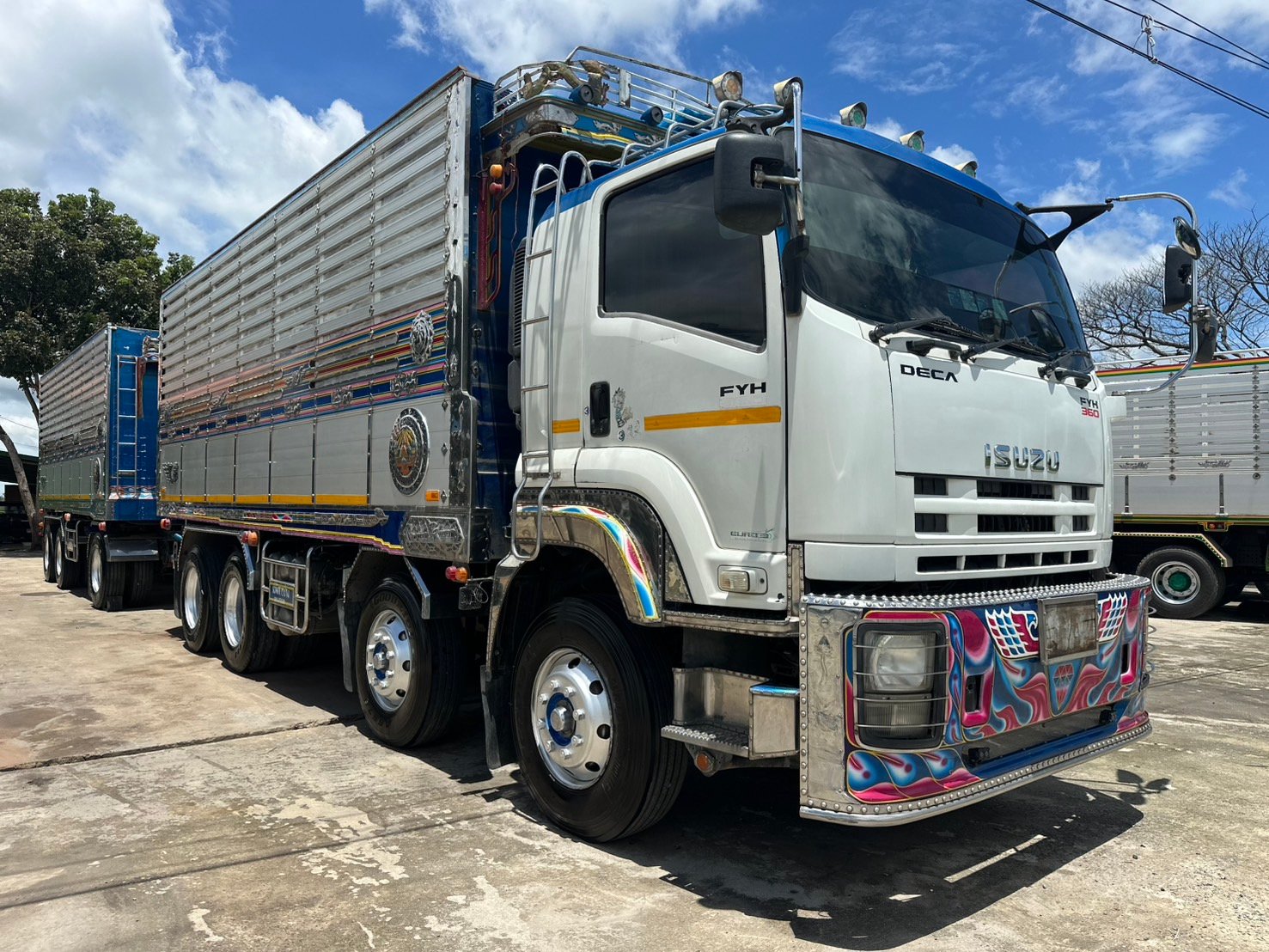 พ่วง FYH360 ปี 57 กระบะดั้มเกษตร อู่ เบิ้ม นครสวรรค์ รถท่าข้าวเดิม แม่ลูก ยาว 7 เมตร พร้อมใช้ ราคา 2