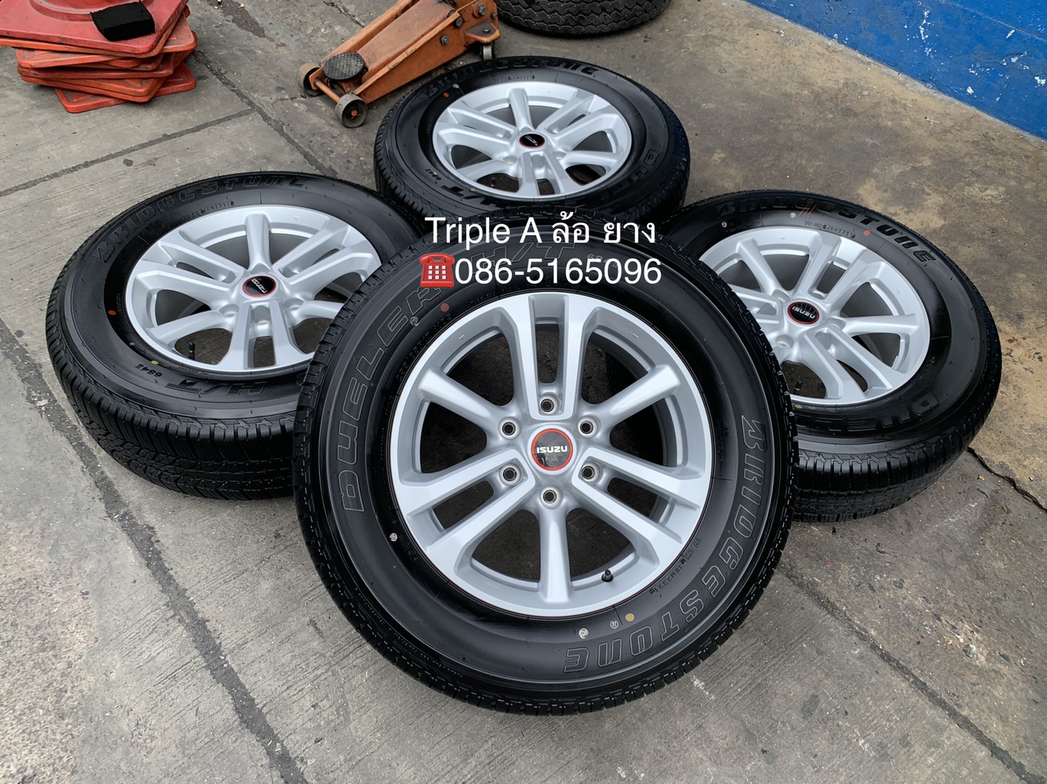 ล้อแม็กป้ายแดง ISUZU D-Max รุ่นใหม่ล่าสุด ขอบ 17 พร้อมยางใหม่ป้ายแดง 255-65-17 Bridgestone ปี 21 สวยกริ๊บๆ