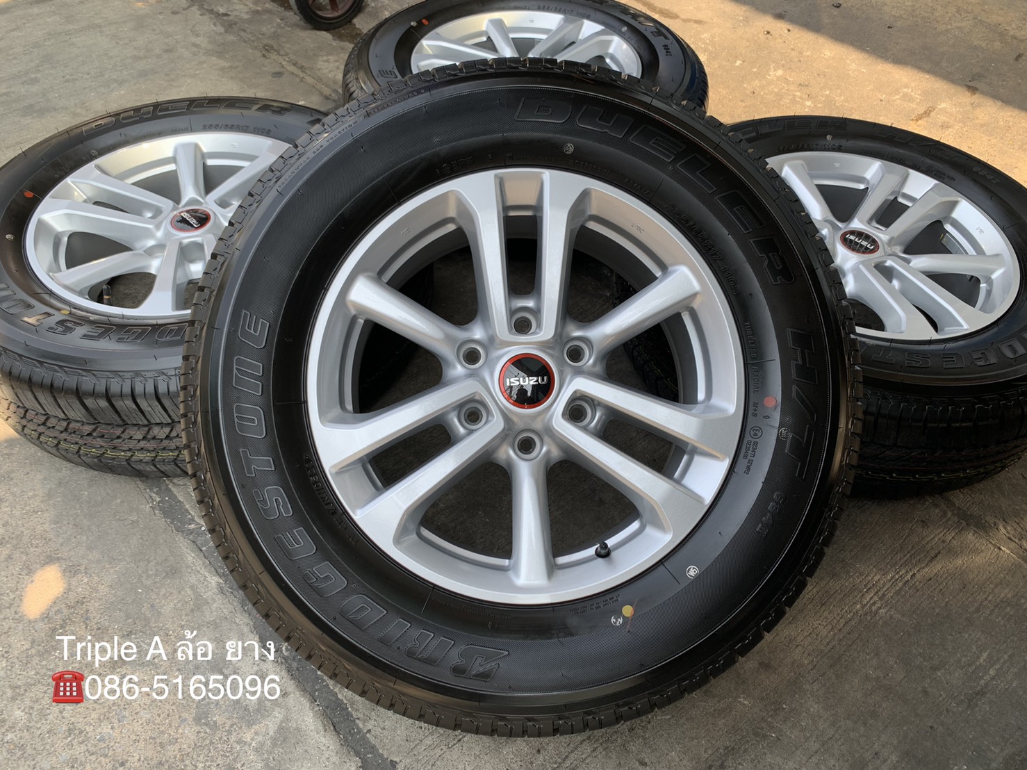 ล้อแม็กป้ายแดง ISUZU D-Max รุ่นใหม่ล่าสุด ขอบ 17 พร้อมยางใหม่ป้ายแดง 255-65-17 Bridgestone ปี 21 ใหม ล้อแม็กป้ายแดง ISUZU D-Max รุ่นใหม่ล่าสุด ขอบ 17 พร้อมยางใหม่ป้ายแดง 255-65-17 Bridgestone ปี 21 ใหม