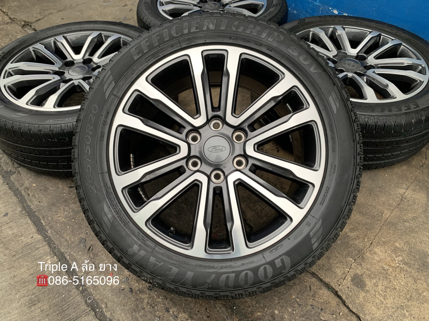 ล้อแม็ก Ford Everest รุ่นใหม่ ขอบ 20 พร้อมยาง 265-50-20 GoodYear ปี 18