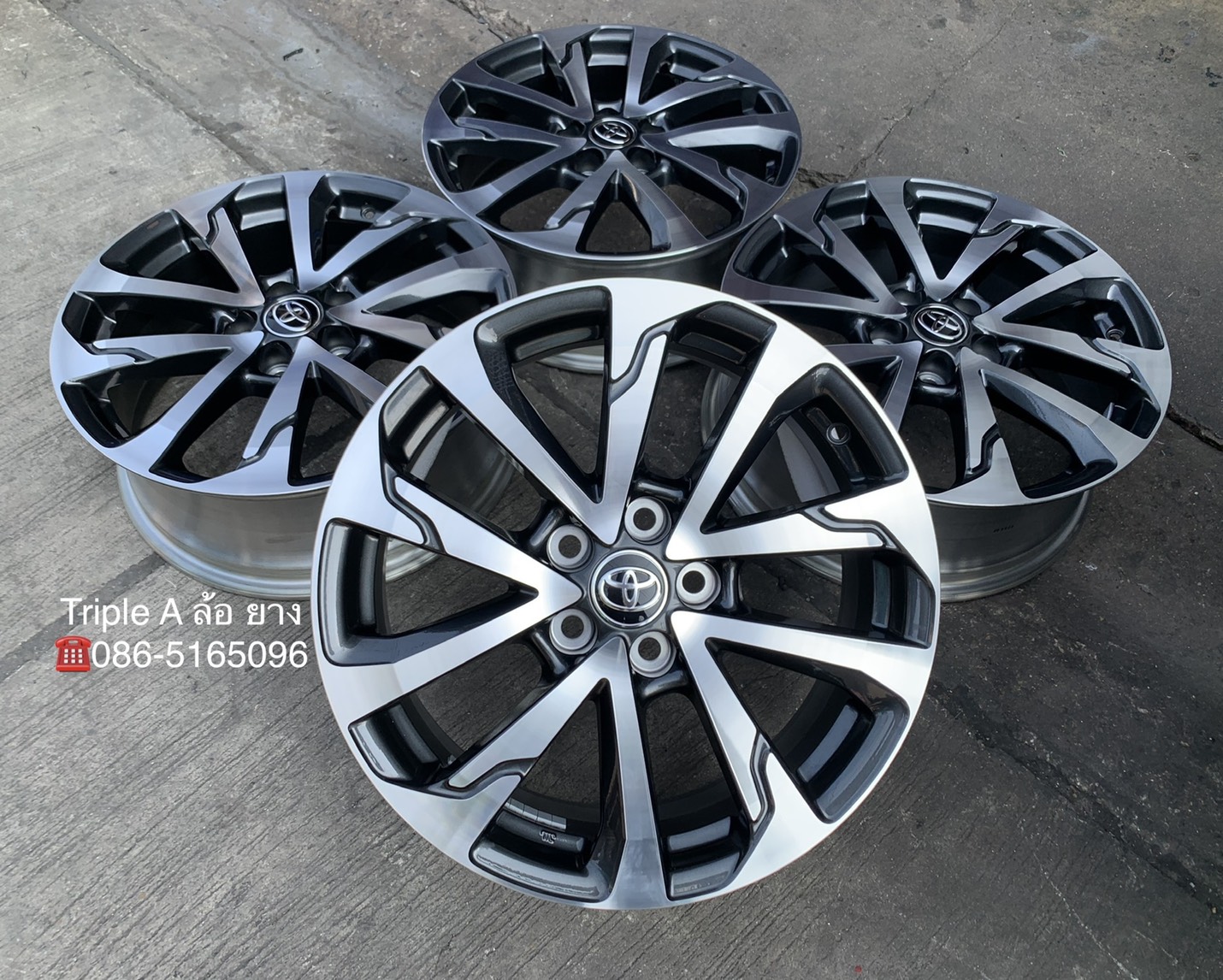 ล้อแม็กป้ายแดง 5รู114 Toyota Corolla Cross รุ่นใหม่ล่าสุด ขอบ 18 เทาหน้าเงา สวยกริ๊บๆ