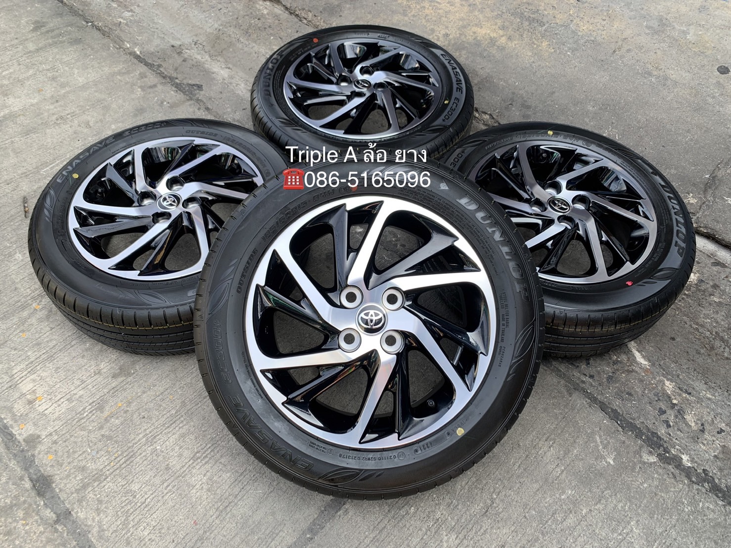 ล้อแม็กป้ายแดง Toyota Yaris Sport 2021 รุ่นใหม่ล่าสุด ขอบ 15 สีดำหน้าเงา พร้อมยางใหม่ป้ายแดง 185-60-