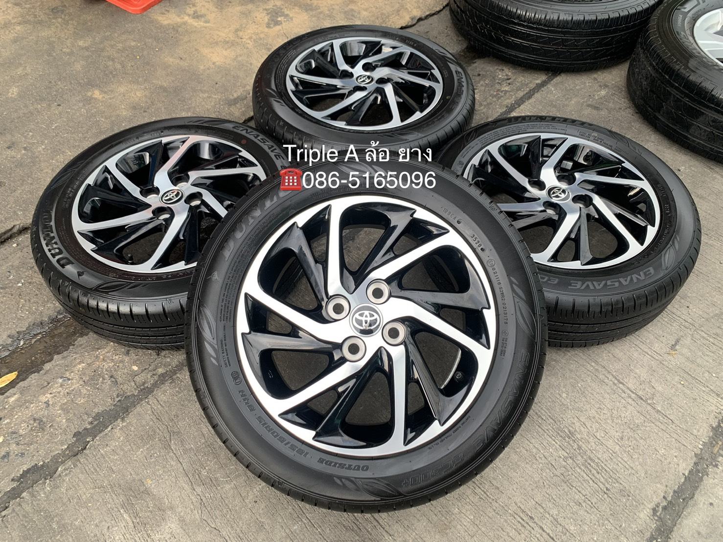ล้อแม็ก Toyota Yaris Ativ รุ่นใหม่ล่าสุด ขอบ 15 พร้อมยาง 185-60-15 Dunlop ปลายปี 20