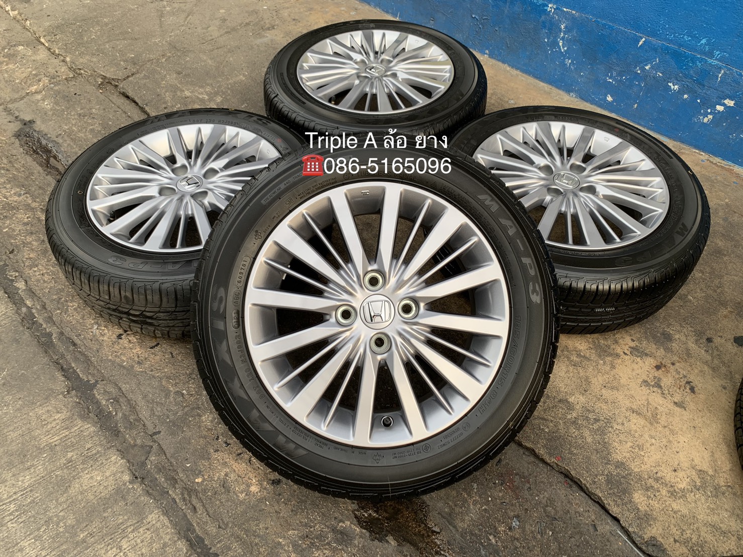 ล้อแม็กป้ายแดง Honda City รุ่นใหม่ล่าสุด ขอบ 15 พร้อมยางป้ายแดง 185-60-15 Maxxis ปี 21 สวยกริ๊บๆ