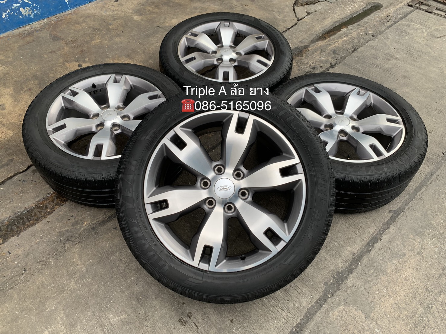 ล้อแม็ก Ford Everest ขอบ 20 พร้อมยาง 265-50-20 Goodyear ปี 19