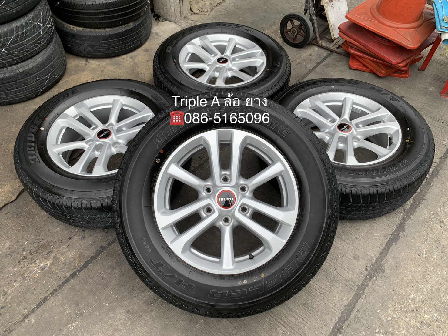 ล้อแม็กป้ายแดง ISUZU D-Max รุ่นใหม่ล่าสุด ขอบ 17 พร้อมยางป้ายแดง 255-65-17 Bridgestone ปี 21