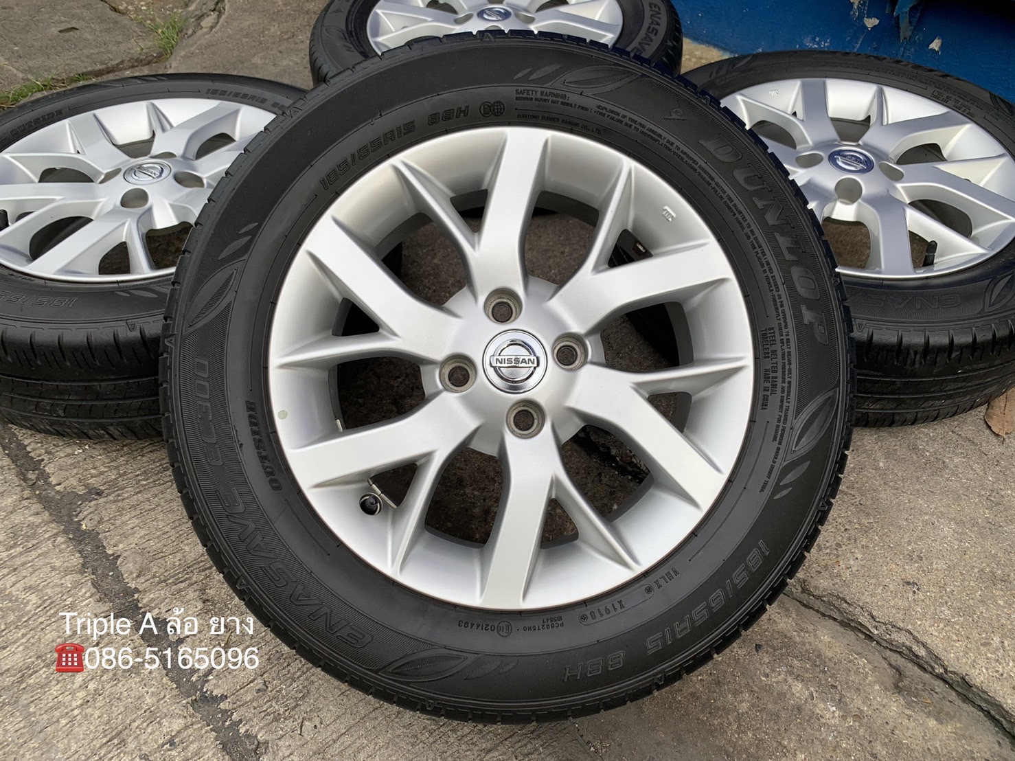ล้อแม็ก Nissan Note ขอบ 15 พร้อมยาง 185-65-15 Dunlop ปี 18 ใส่กับ March, Almera ได้เลย ล้อแม็ก Nissan Note ขอบ 15 พร้อมยาง 185-65-15 Dunlop ปี 18 ใส่กับ March, Almera ได้เลย