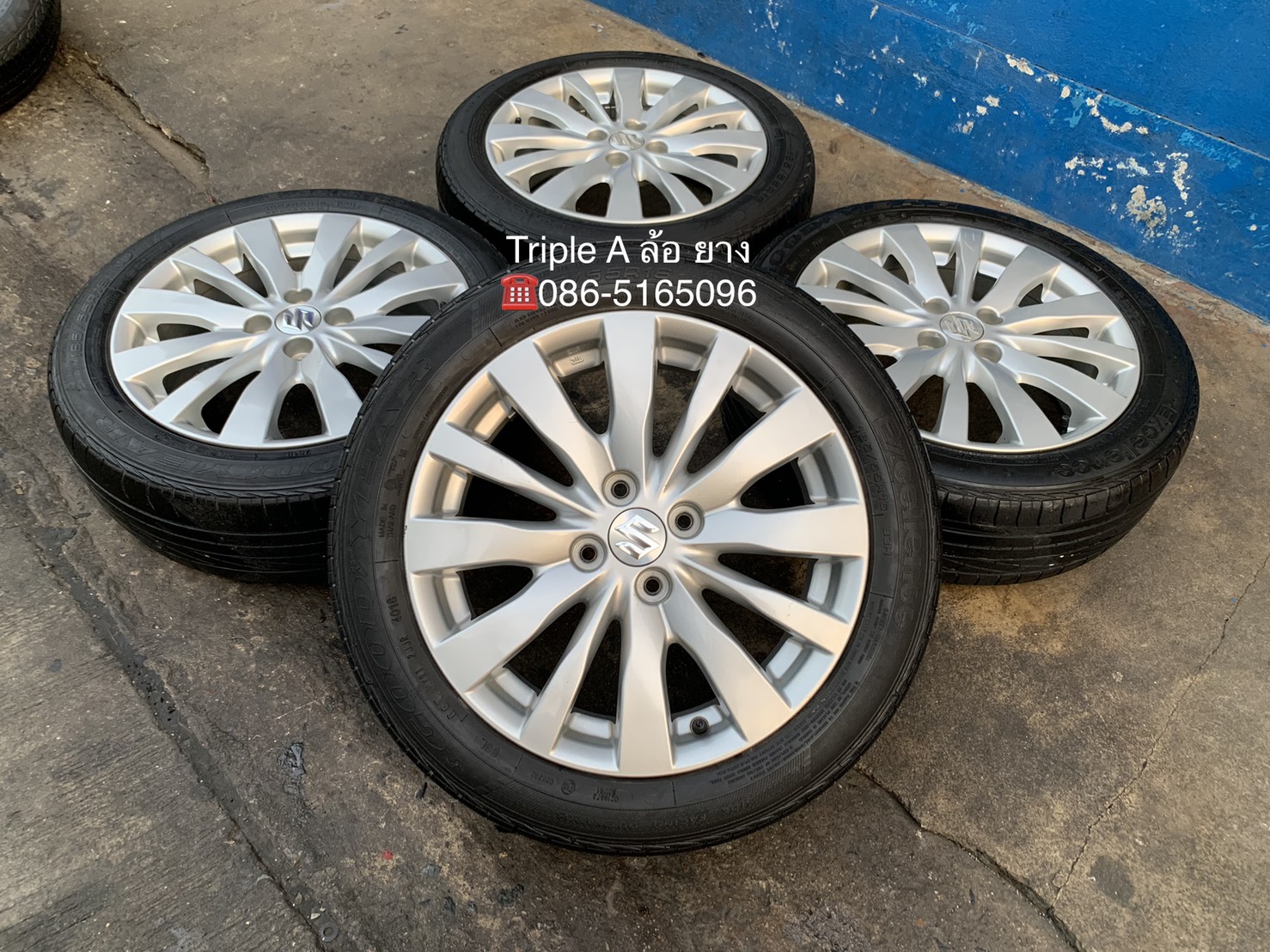 ล้อแม็ก Suzuki Swift ขอบ 16 พร้อมยาง 185-55-16 GoodYear