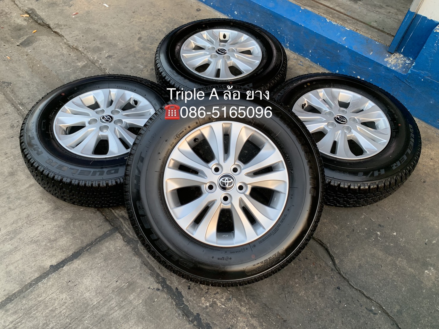 ล้อแม็กป้ายแดง 5รู114 Toyota Revo ขอบ 16 พร้อมยางป้ายแดง 205R16 Bridgestone ปี 20 สวยกริ๊บ