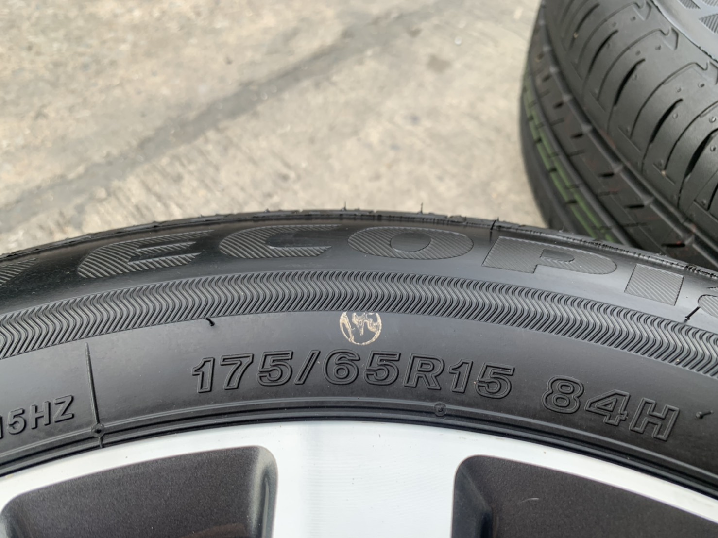 ล้อแม็ก Honda City ตัวท็อป ขอบ 15 ดำหน้าเงา พร้อมยางใหม่ป้ายแดง 175-65-15 Bridgestone ปลายปี 20