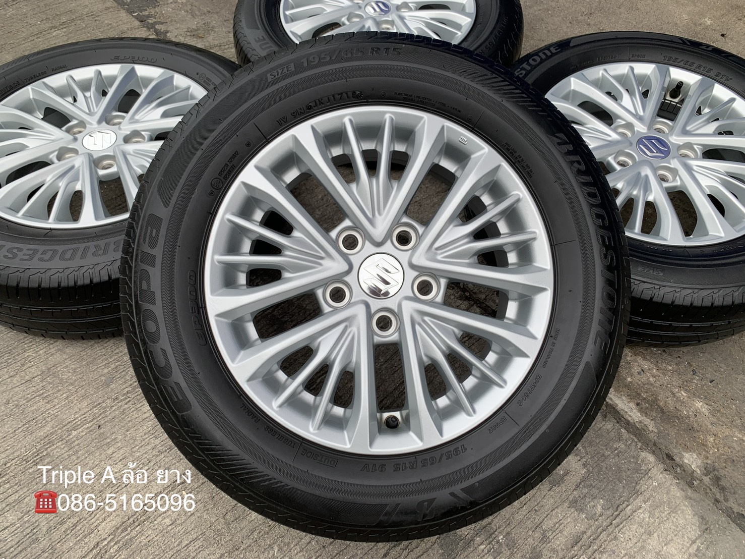 ล้อแม็กป้ายแดง 5รู114 Suzuki Ertiga ขอบ 15 พร้อมยาง 195-65-15 Bridgestone ปลายปี17 ล้อแม็กป้ายแดง 5รู114 Suzuki Ertiga ขอบ 15 พร้อมยาง 195-65-15 Bridgestone ปลายปี17
