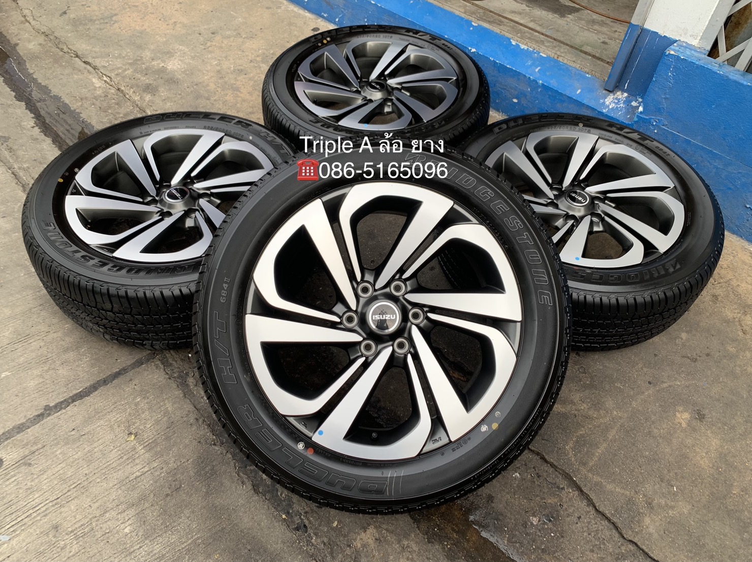 ล้อแม็กป้ายแดง ISUZU MU-X รุ่นใหม่ล่าสุด ขอบ 20 พร้อมยางใหม่ป้ายแดง 265-50-20 Bridgestone ปี 21 ใหม่กริ๊บ