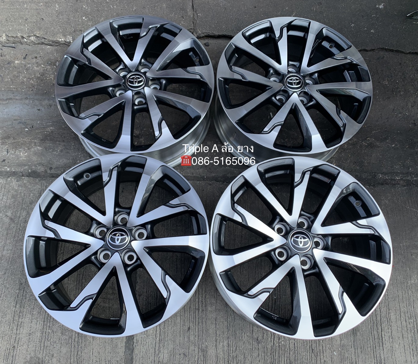 ล้อแม็กป้ายแดง 5รู114 Toyota Corolla Cross รุ่นใหม่ล่าสุด ขอบ 18 เทาหน้าเงา สวยกริ๊บๆ
