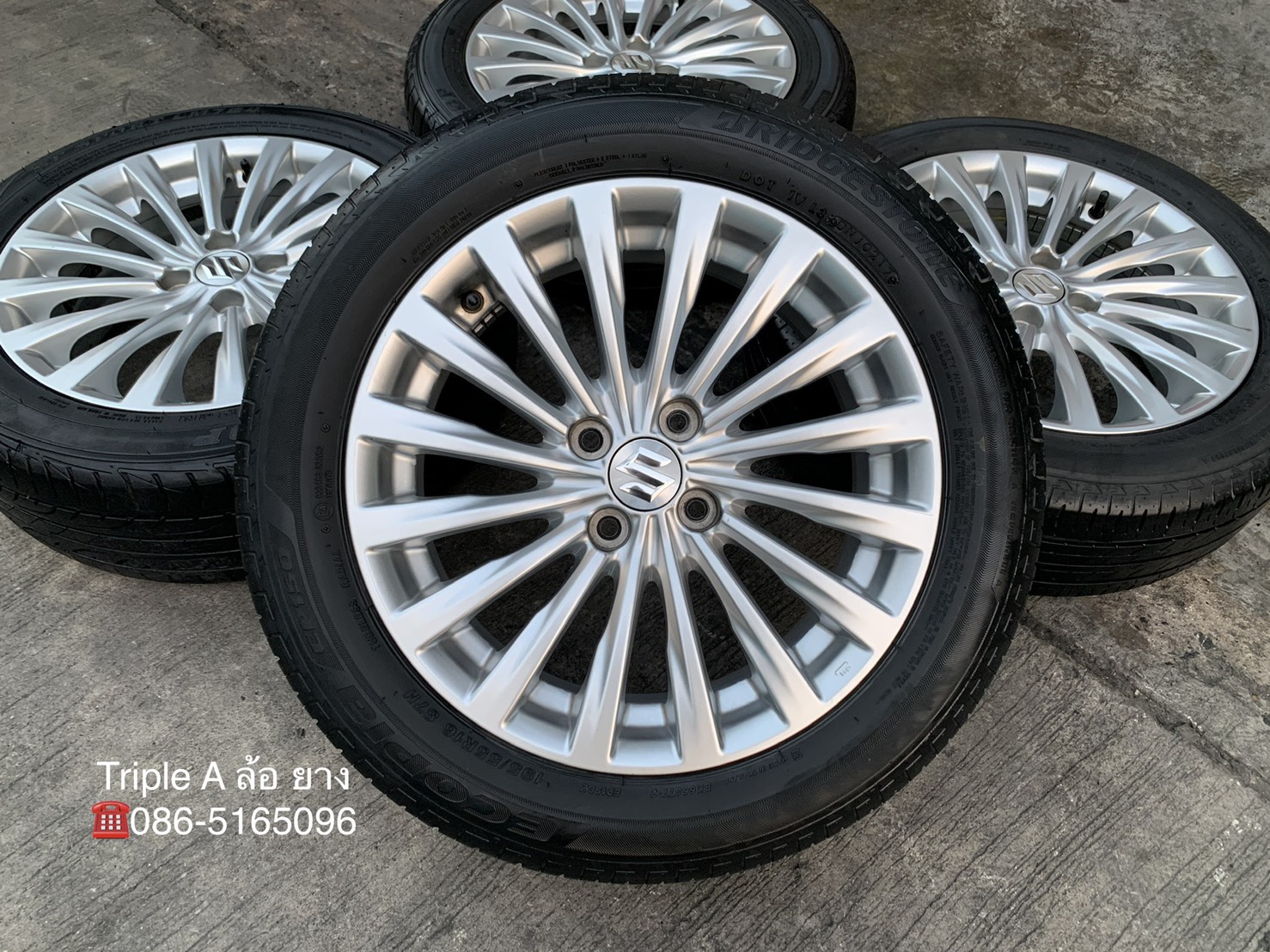 ล้อแม็ก Suzuki Ciaz RS ขอบ 16 พร้อมยาง 195-55-16 Bridgestone ปี 17 ล้อแม็ก Suzuki Ciaz RS ขอบ 16 พร้อมยาง 195-55-16 Bridgestone ปี 17