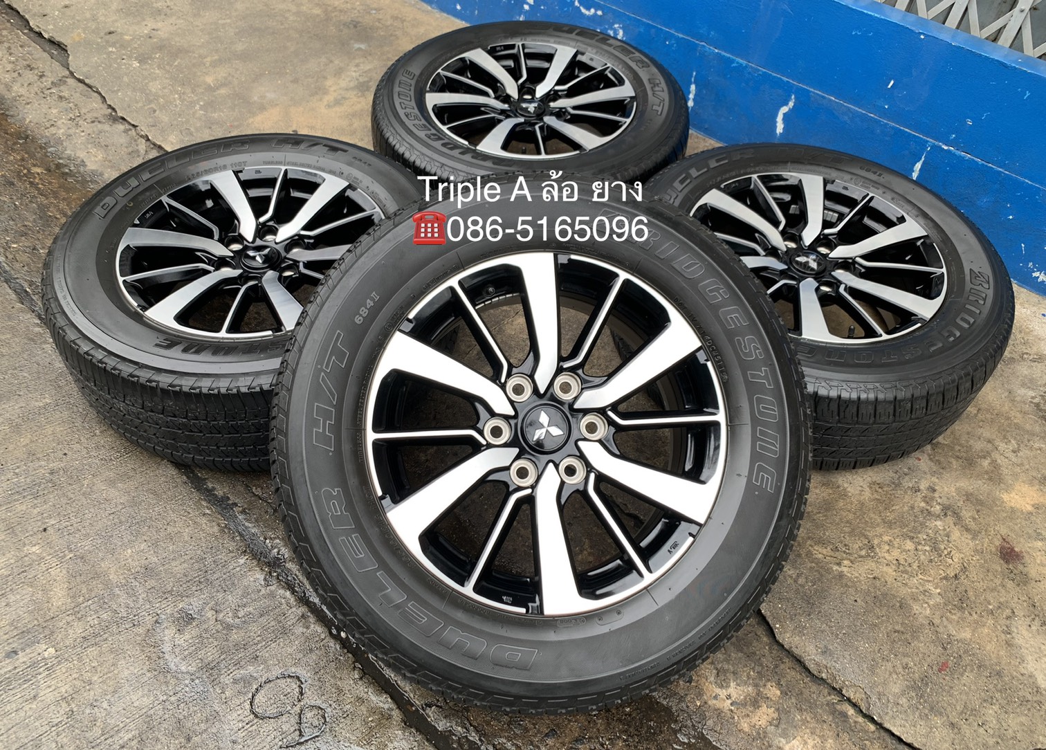 ล้อแม็ก Mitsu Pajero Sport ขอบ 18 พร้อมยาง 265-60-18 Bridgestone ปลายปี 16