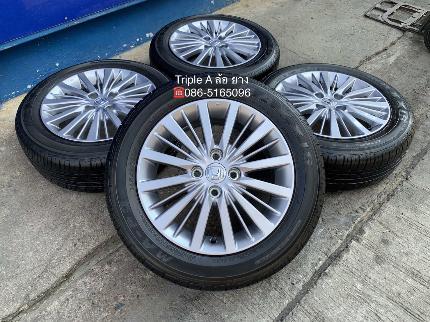 ล้อแม็กป้ายแดง Honda City รุ่นใหม่ล่าสุด ขอบ 15 พร้อมยางป้ายแดง 185-60-15 Maxxis ปลายปี 21 สวยกริ๊บๆ