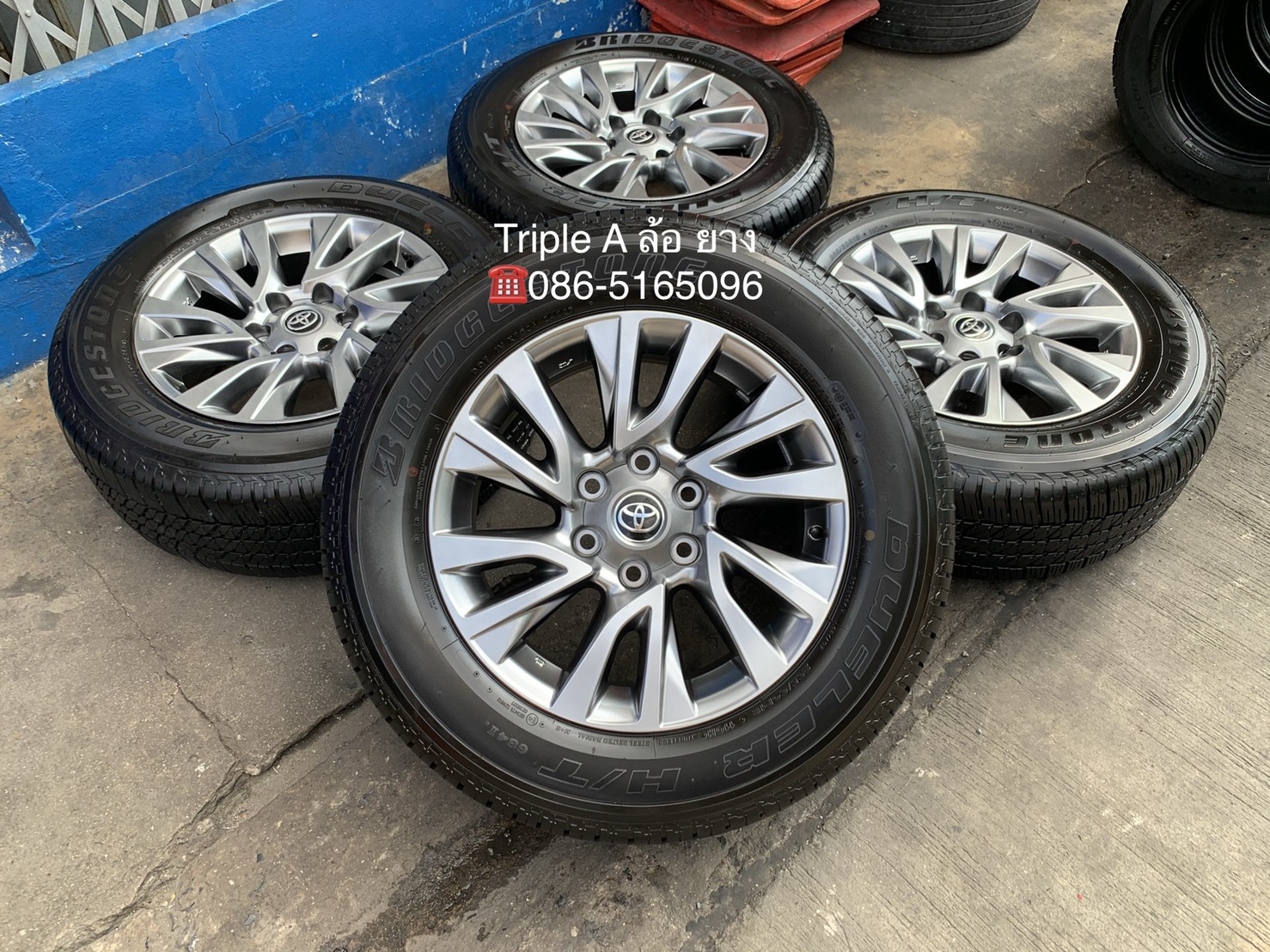 ล้อแม็กป้ายแดง Toyota Fortuner 2020 รุ่นใหม่ล่าสุด ขอบ18 สีไฮเปอร์ พร้อมยางป้ายแดง 265-60-18 Bridges