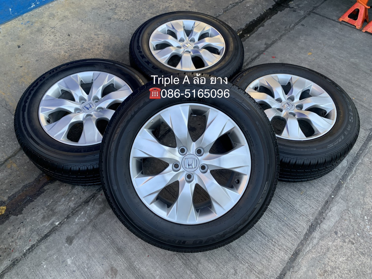 ล้อแม็ก 5รู114 Honda CRV HRV ขอบ 17 พร้อมยาง 225-65-17 Maxxis ปี 19