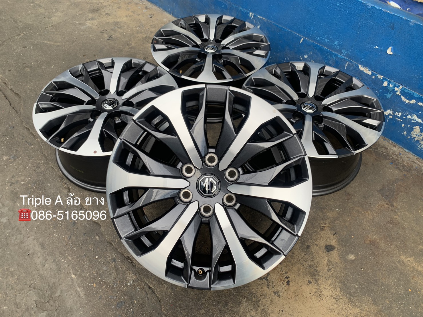 ล้อแม็กป้ายแดง 6รู130 MG Extender รุ่นใหม่ล่าสุด ขอบ 18 สีเทาหน้าเงา สวยกริ๊บ