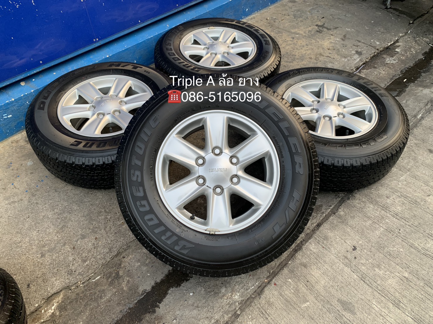 ล้อแม็ก ISUZU D-Max All New ขอบ 16 แถมยาง 245-70-16 Bridgestone ปี 14