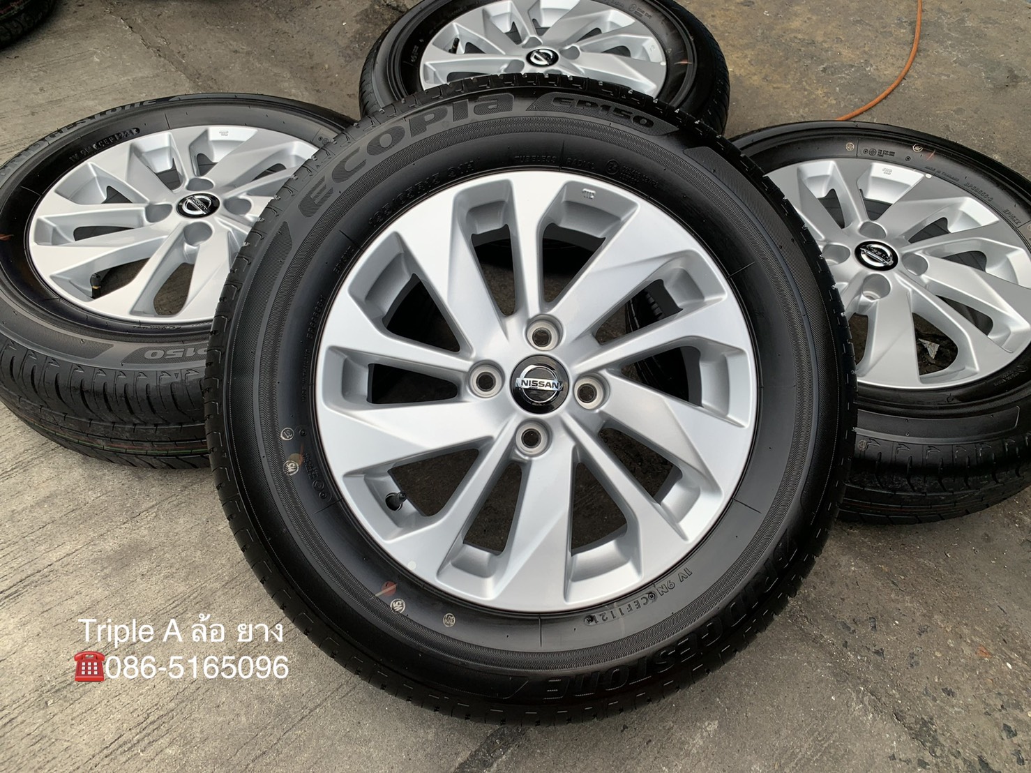 ล้อแม็กป้ายแดง Nissan Almera รุ่นใหม่ล่าสุด ขอบ 15 พร้อมยางใหม่ป้ายแดง 195-65-15 Bridgestone ปี 21 ใหม่กริ๊บๆ ล้อแม็กป้ายแดง Nissan Almera รุ่นใหม่ล่าสุด ขอบ 15 พร้อมยางใหม่ป้ายแดง 195-65-15 Bridgestone ปี 21 ใหม่กริ๊บๆ