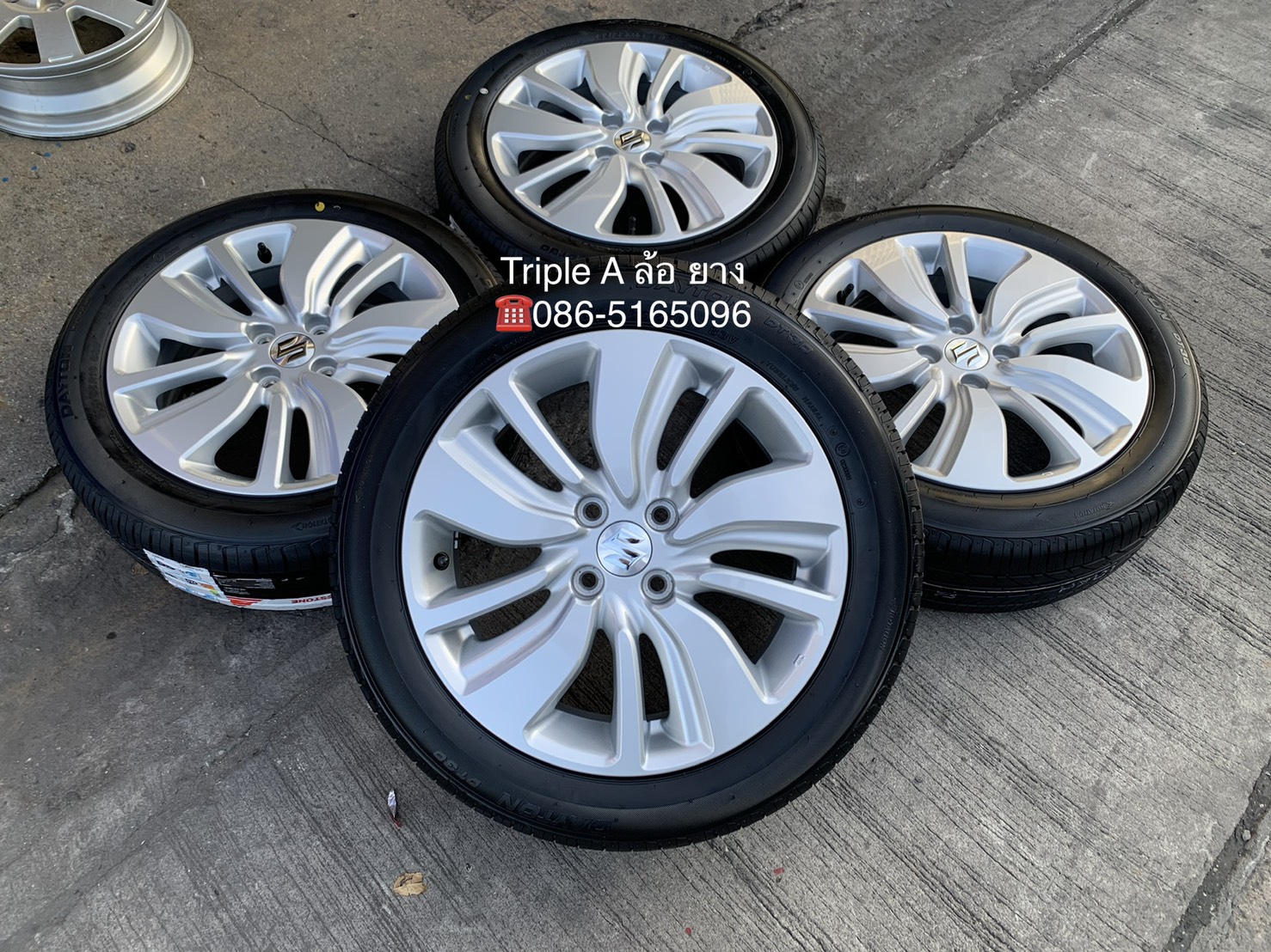 ล้อแม็กป้ายแดง Suzuki Swift รุ่นใหม่ ขอบ16 พร้อมยางใหม่ 185-55-16 DAYTON ปี 21 สวยกริ๊บๆ