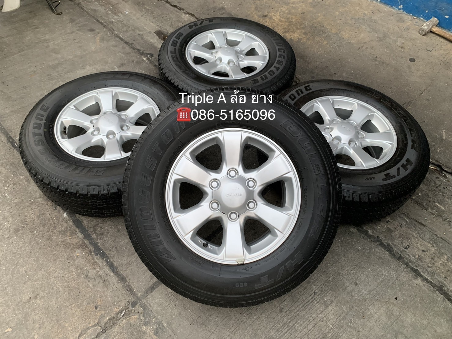 ล้อแม็ก ISUZU D-MAX Blue Power ขอบ 16 พร้อมยาง 245-70-16 Bridgestone ปี 19