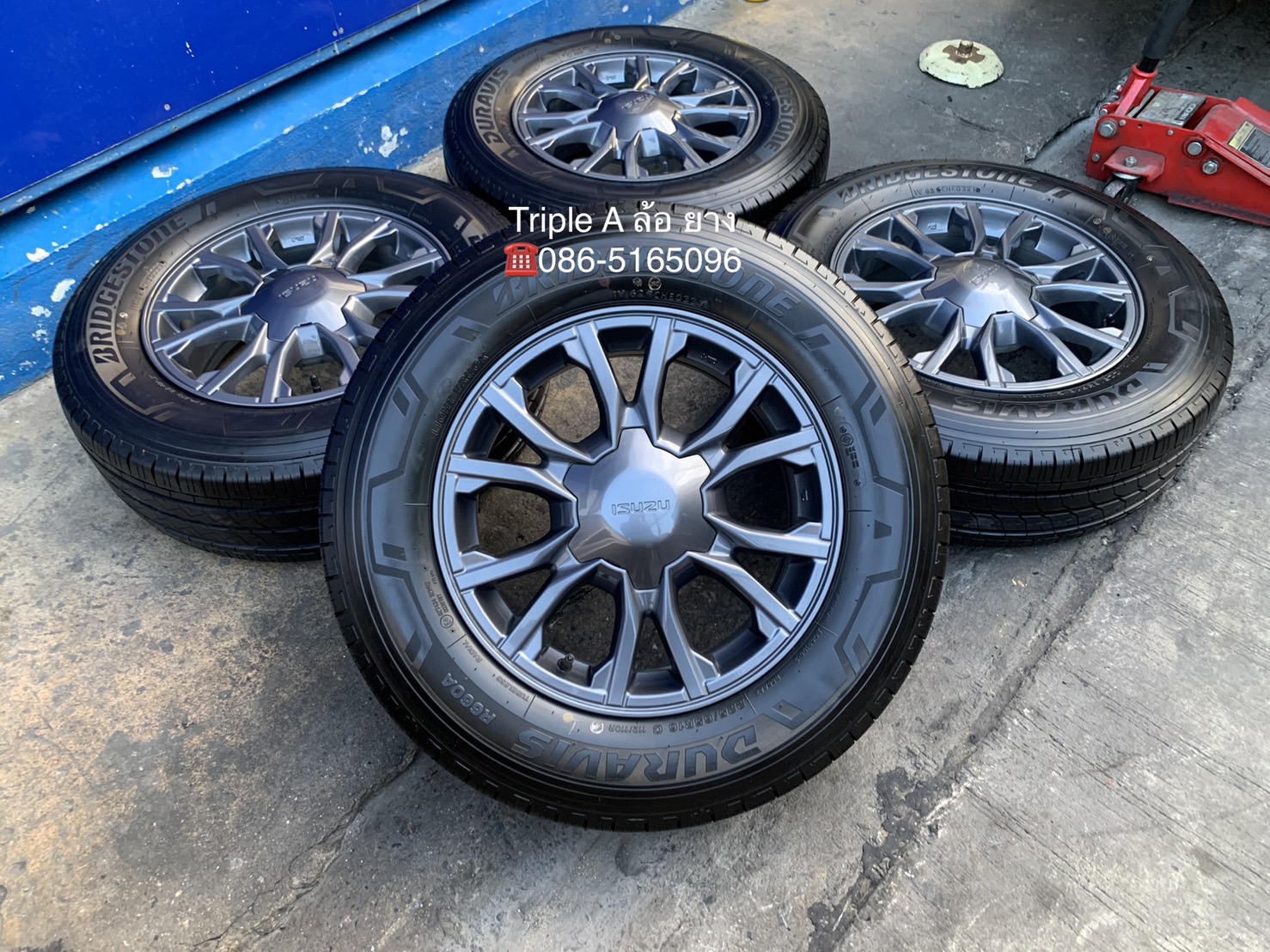 ล้อแม็ก ISUZU X-Series ขอบ 16 พร้อมยางป้ายแดง 225-65-16 Bridgestone ปี 21