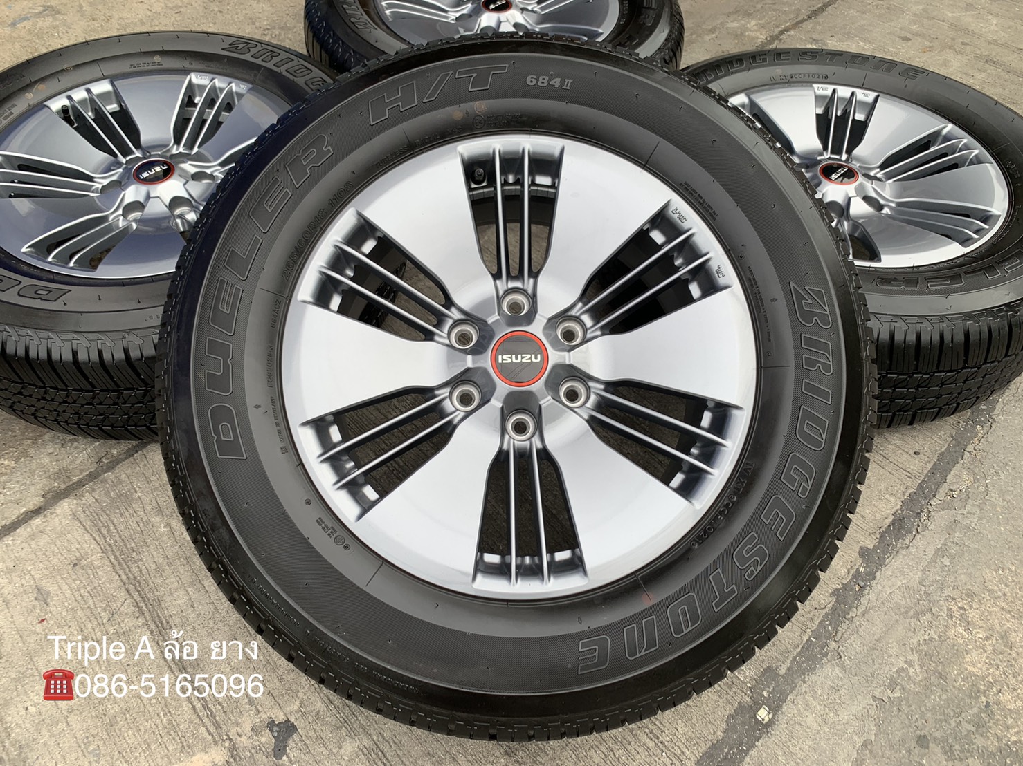 ล้อแม็กป้ายแดง ISUZU D-Max รุ่นใหม่ล่าสุด ขอบ 18 สีเทา พร้อมยางป้ายแดง 265-60-18 Bridgestone ปี 21 ล้อแม็กป้ายแดง ISUZU D-Max รุ่นใหม่ล่าสุด ขอบ 18 สีเทา พร้อมยางป้ายแดง 265-60-18 Bridgestone ปี 21