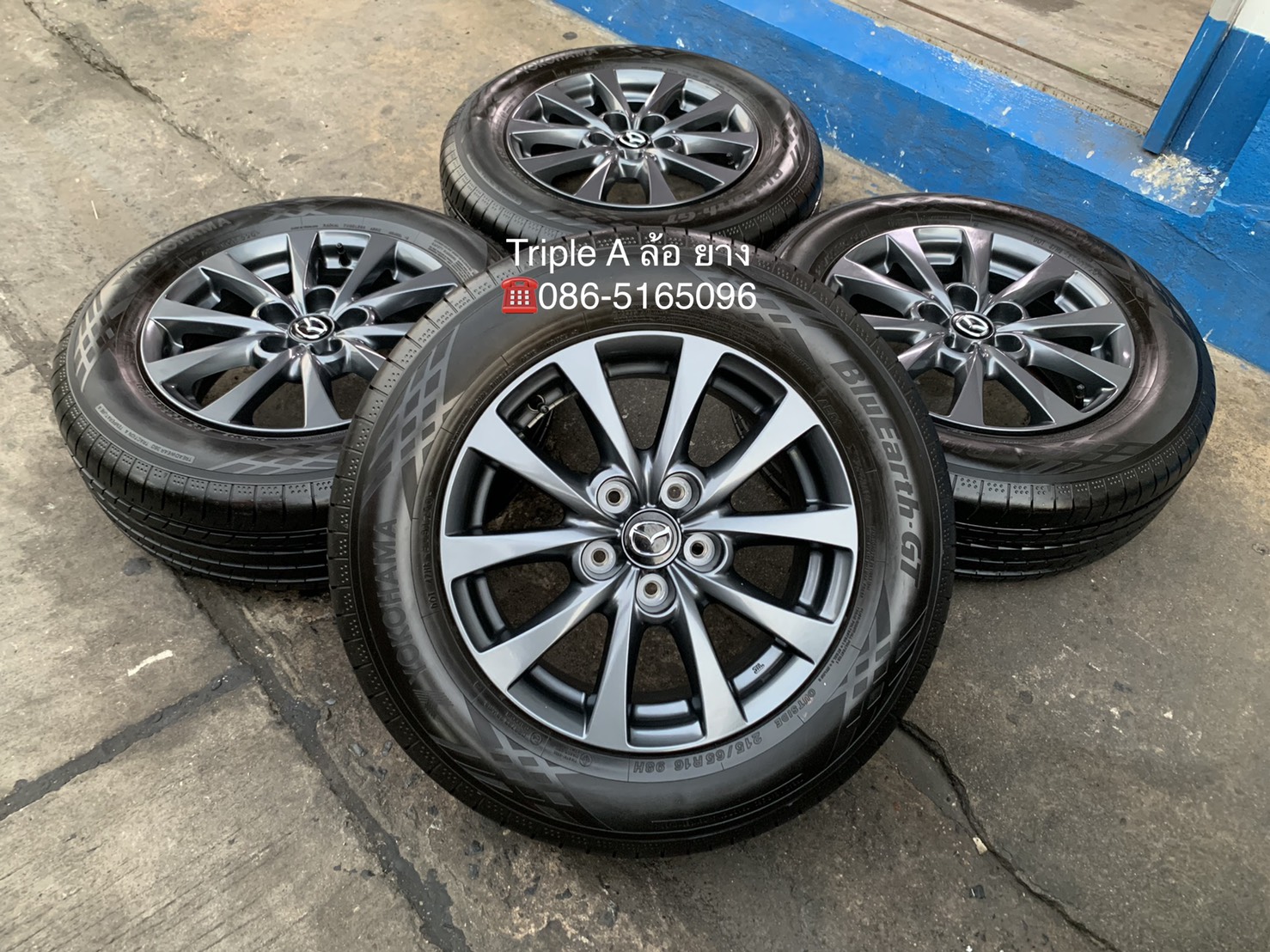 ล้อแม็กป้ายแดง Mazda CX-30 รุ่นใหม่ล่าสุด ขอบ 16 สีเทากัน พร้อมยางน้องๆป้ายแดง 215-65-16 Yokohama ปี 20