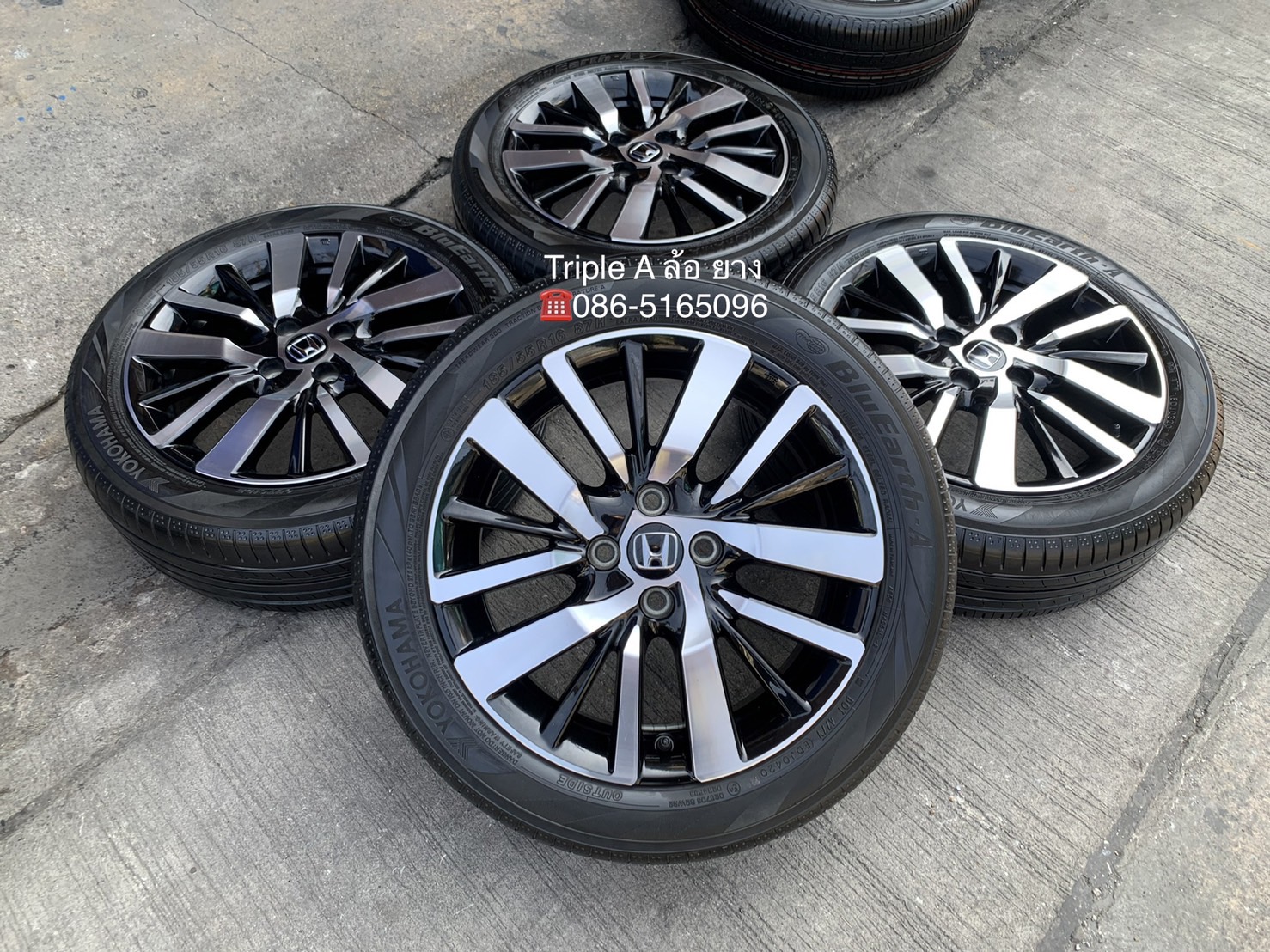 ล้อแม็ก Honda City Turbo RS รุ่นใหม่ ขอบ 16 พร้อมยาง 185-55-16 Yokohama ปี 20