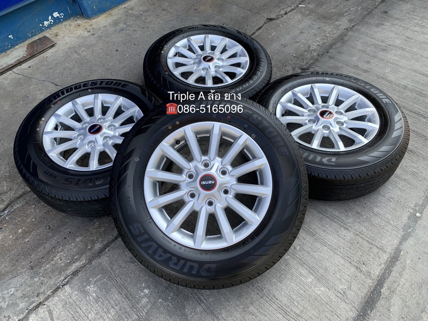 ล้อแม็กป้ายแดง ISUZU D-Max รุ่นใหม่ล่าสุด ขอบ 16 พร้อมยางป้ายแดง 215-70-16 Bridgestone ปี 21