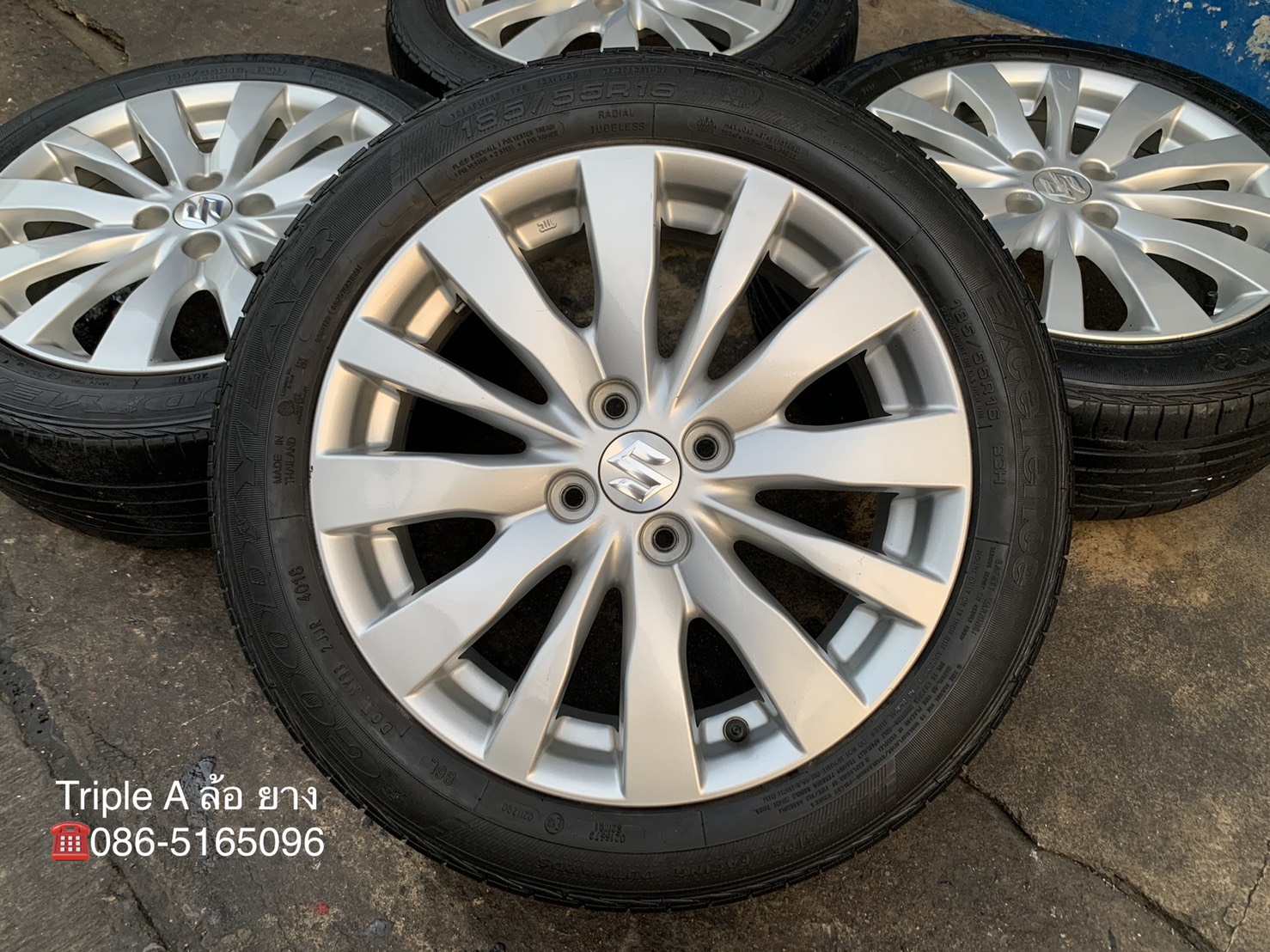 ล้อแม็ก Suzuki Swift ขอบ 16 พร้อมยาง 185-55-16 GoodYear ล้อแม็ก Suzuki Swift ขอบ 16 พร้อมยาง 185-55-16 GoodYear