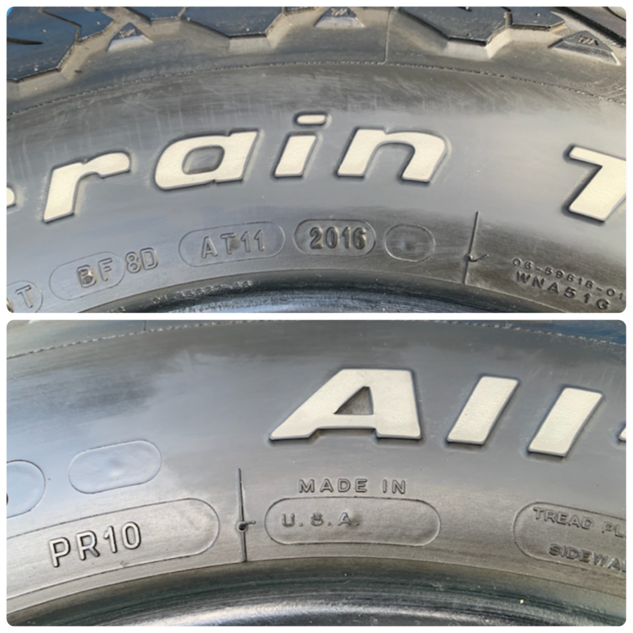 ยาง 265-70-16 BF Goodrich (Made in U.S.A) ปี 16 ดอกยางเต็มๆ หนาปึกทุกเส้น ยาง 265-70-16 BF Goodrich (Made in U.S.A) ปี 16 ดอกยางเต็มๆ หนาปึกทุกเส้น