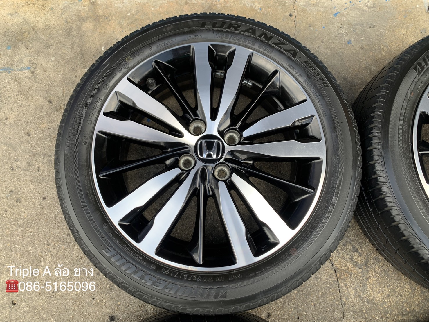 ล้อแม็ก Honda Jazz GK ตัวท็อป ขอบ 16 ดำหน้าเงา แถมยาง 185-55-16 Bridgestone ปี 19 ล้อแม็ก Honda Jazz GK ตัวท็อป ขอบ 16 ดำหน้าเงา แถมยาง 185-55-16 Bridgestone ปี 19
