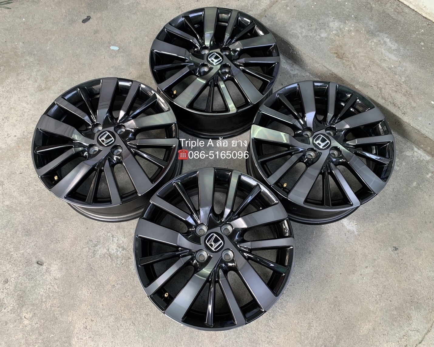 ล้อแม็กป้ายแดง Honda City Hatchback Turbo รุ่นใหม่ล่าสุด ขอบ 16 ดำหน้าชา