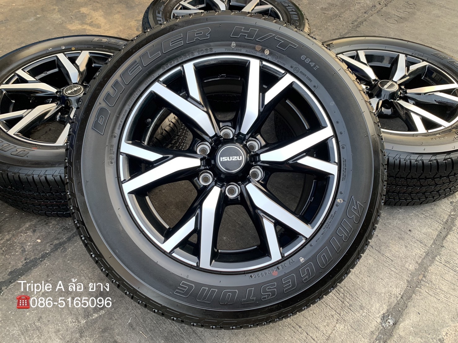 ล้อแม็กป้ายแดง ISUZU MU-X The ONYX รุ่นใหม่ล่าสุด ขอบ 18 พร้อมยางป้ายแดง 255-60-18 Bridgestone ปี 21