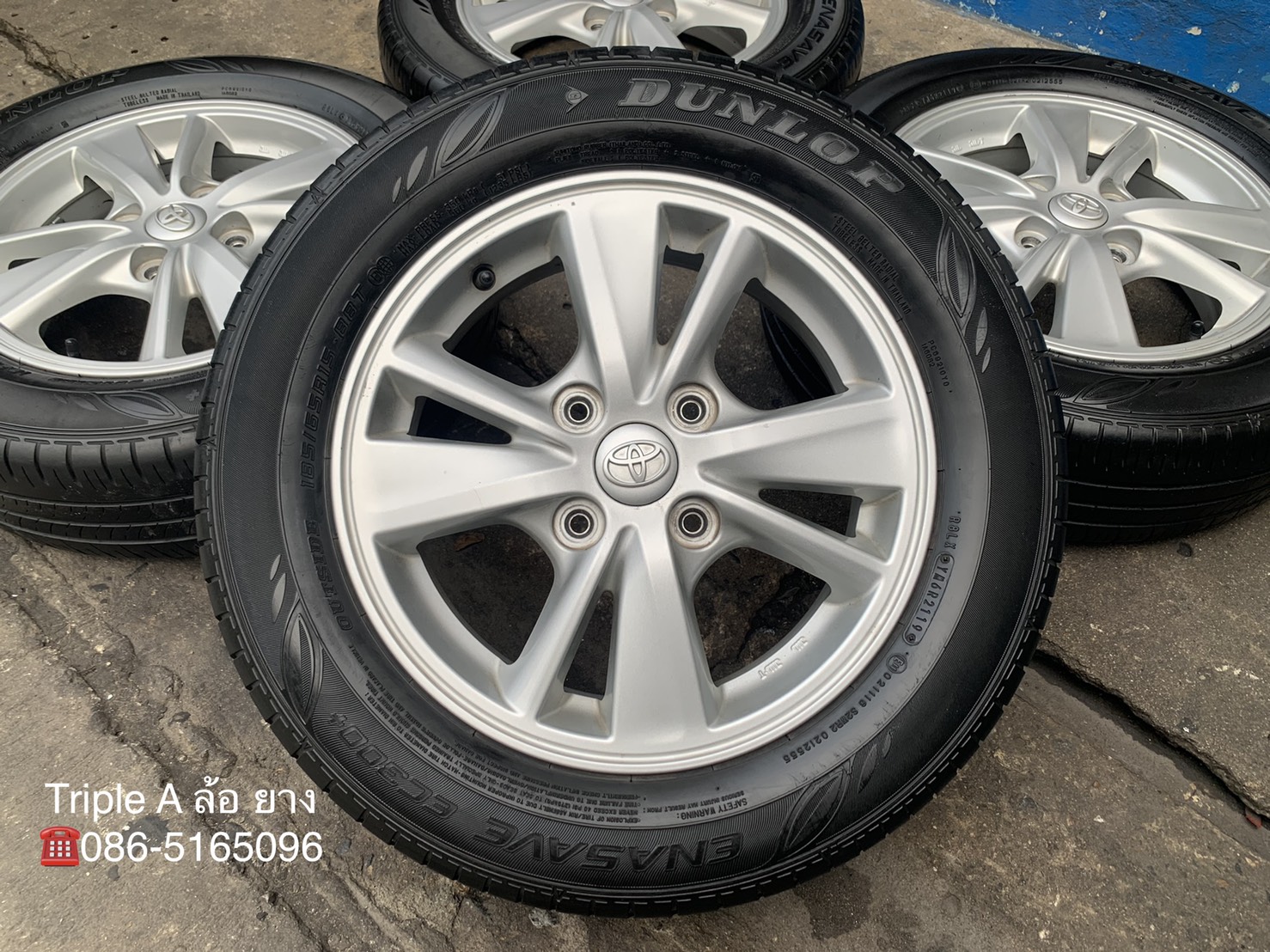 ล้อแม็ก 4รู114 Toyota Avanza ขอบ 15 พร้อมยาง 185-65-15 Dunlop ปี 19 ล้อแม็ก 4รู114 Toyota Avanza ขอบ 15 พร้อมยาง 185-65-15 Dunlop ปี 19