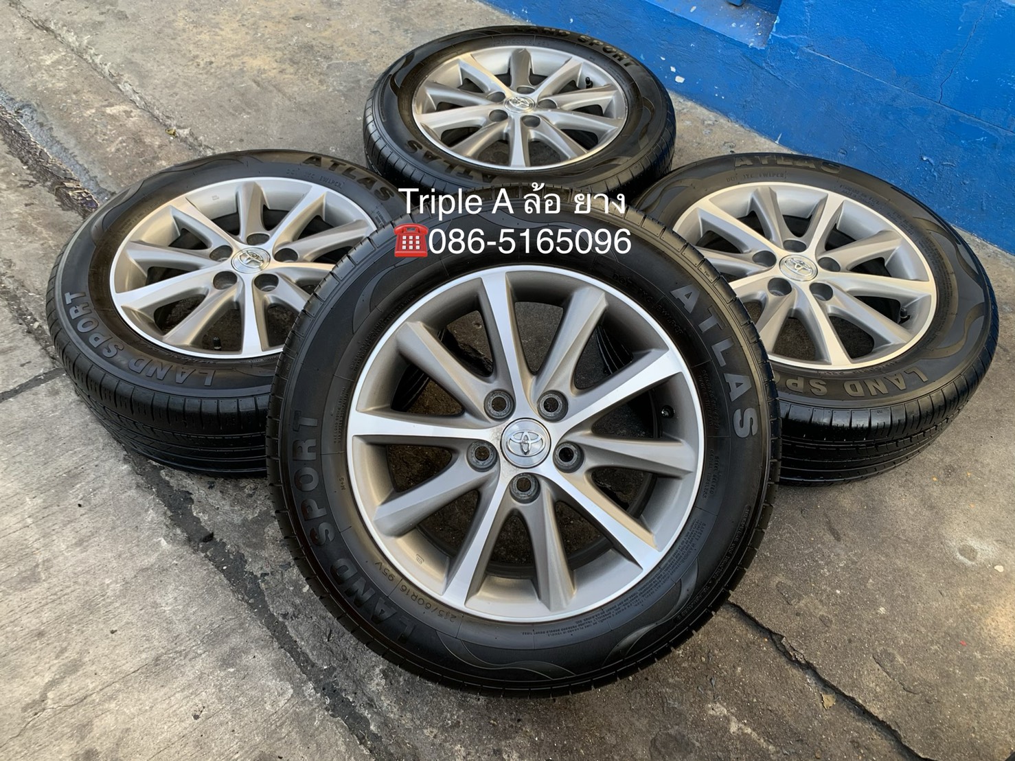 ล้อแม็ก Toyota Camry Hibrid ขอบ 16 พร้อมยาง 215-60-16 ATLAS ปี 18