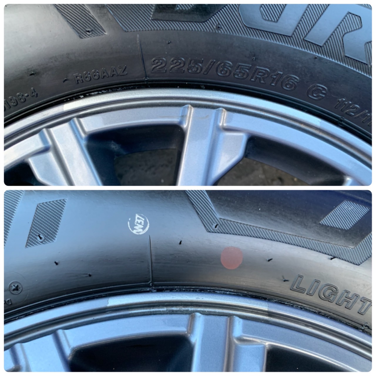 ล้อแม็ก ISUZU X-Series ขอบ 16 พร้อมยางป้ายแดง 225-65-16 Bridgestone ปี 21