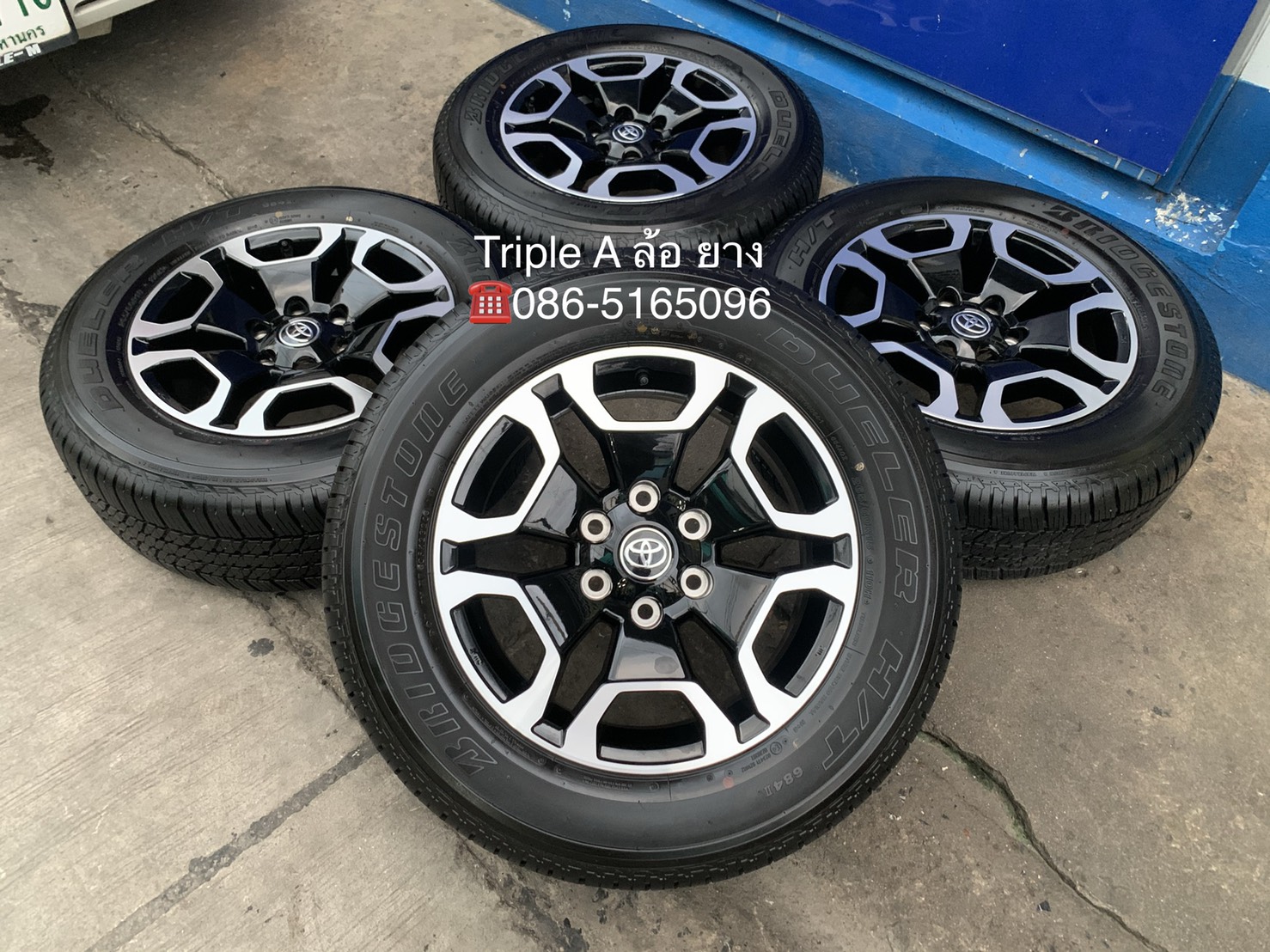 ล้อแม็กป้ายแดง Toyota Revo 2020 รุ่นใหม่ล่าสุด ขอบ 18 พร้อมยางป้ายแดง 265-60-18 Bridgestone ปี 20 สว