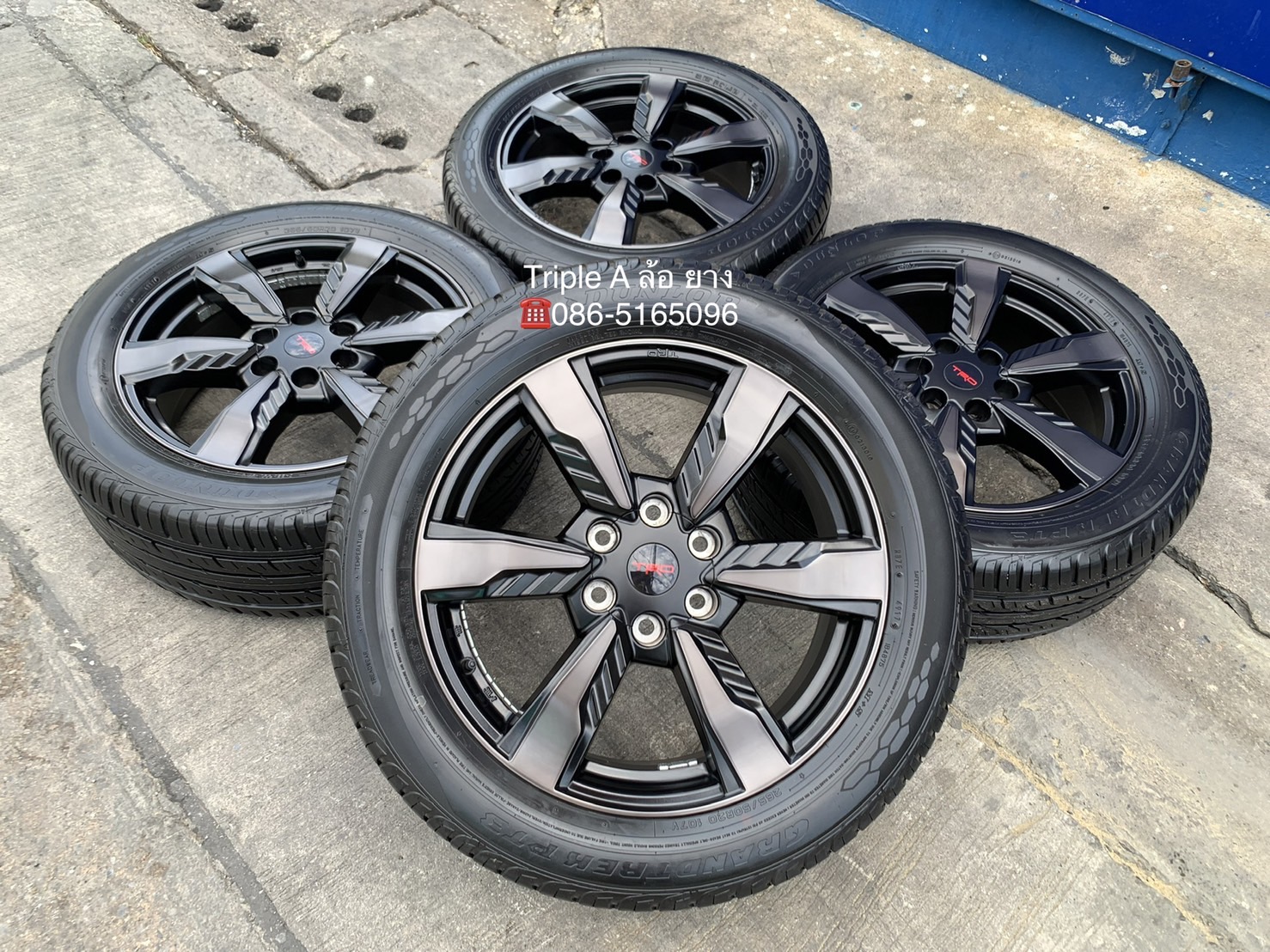 ล้อแม็กพร้อมยาง Toyota Fortuner TRD แท้ ขอบ 20 ดำหน้าชา สวยๆ