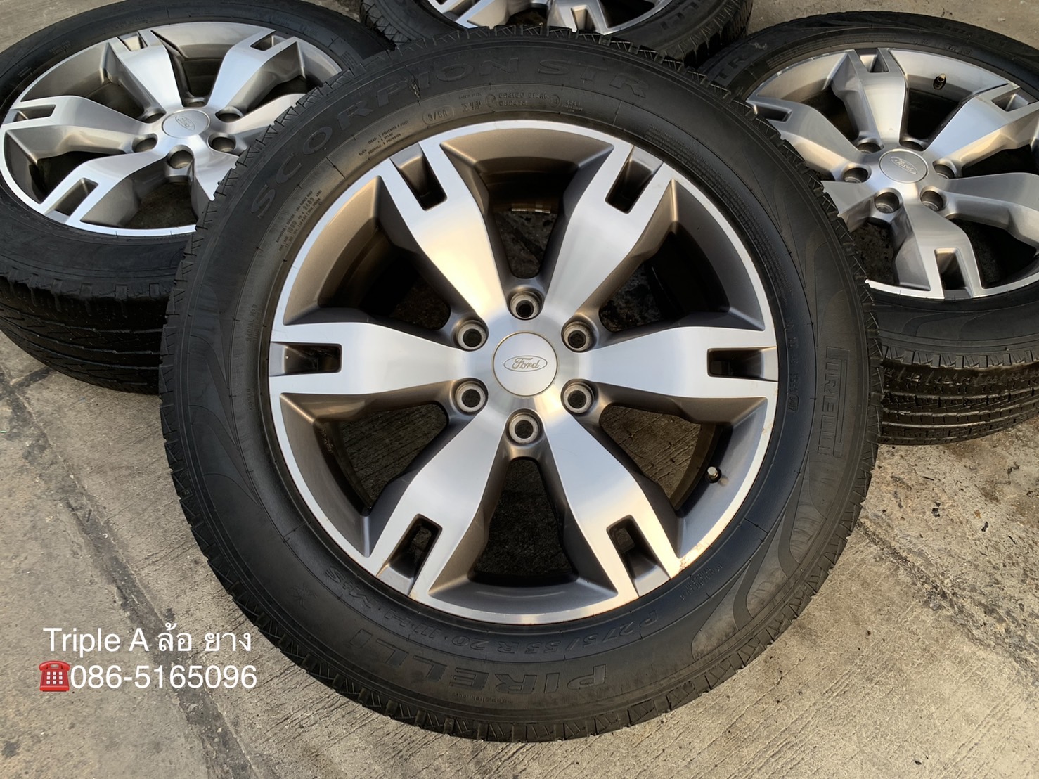 ล้อแม็ก Ford Everest ขอบ 20 แถมยาง 275-55-20 PIRELLI ปี 17