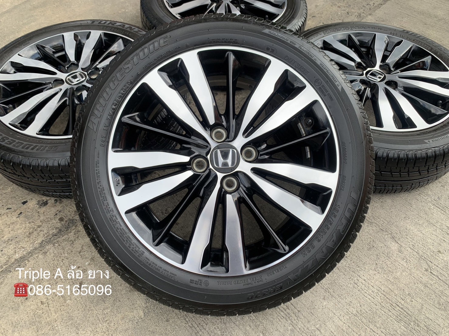 ล้อแม็ก Honda Jazz GK ตัวท็อป ขอบ 16 ดำหน้าเงา พร้อมยาง 185-55-16 Bridgestone ปี 20 ล้อแม็ก Honda Jazz GK ตัวท็อป ขอบ 16 ดำหน้าเงา พร้อมยาง 185-55-16 Bridgestone ปี 20