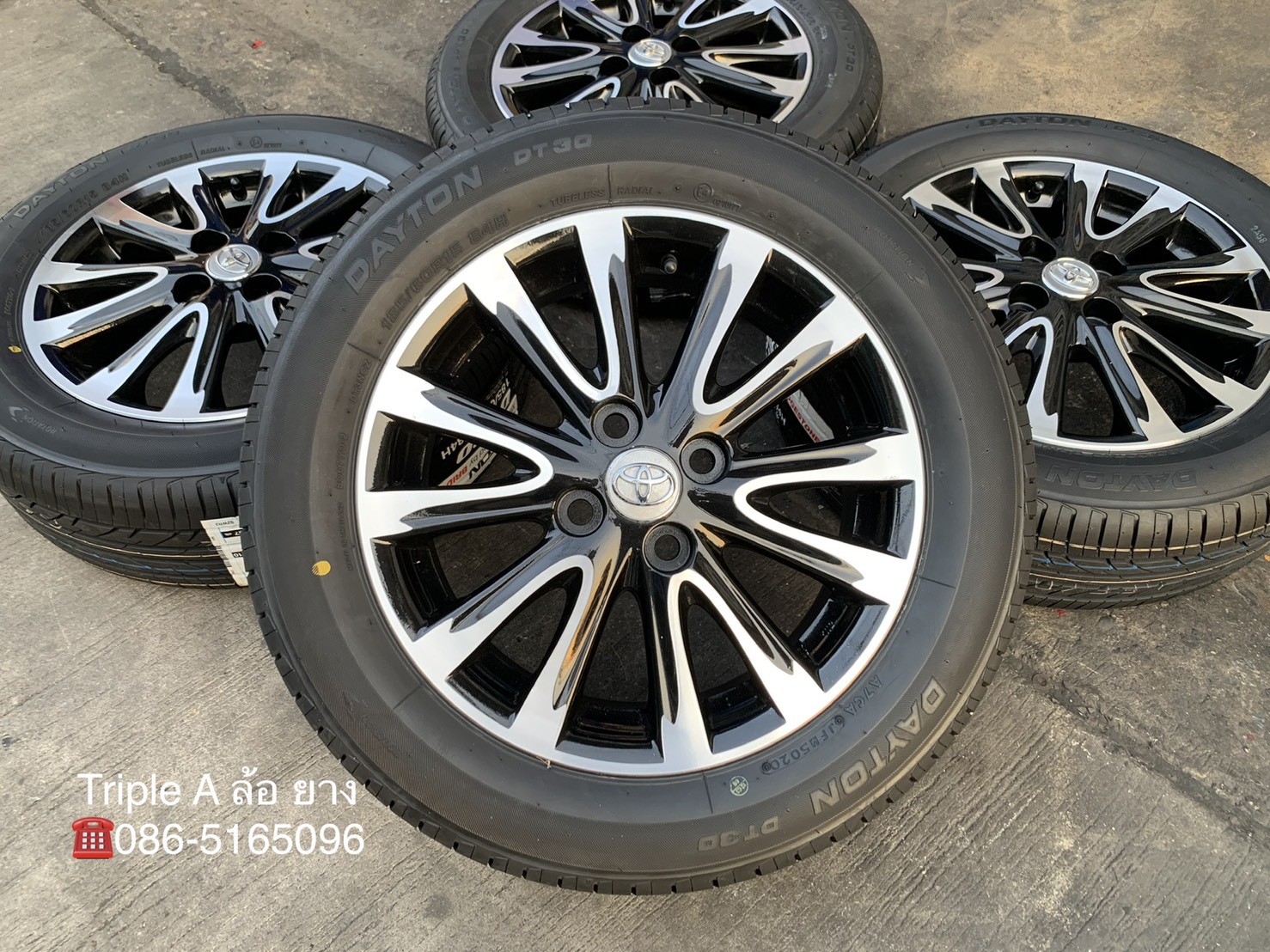 ล้อแม็ก Toyota Vios 12 ก้าน ขอบ 15 สีดำปัดหน้าเงา พร้อมยางใหม่ 185-60-15 DAYTON ปลายปี 20 สวยกริ๊บๆ ล้อแม็ก Toyota Vios 12 ก้าน ขอบ 15 สีดำปัดหน้าเงา พร้อมยางใหม่ 185-60-15 DAYTON ปลายปี 20 สวยกริ๊บๆ