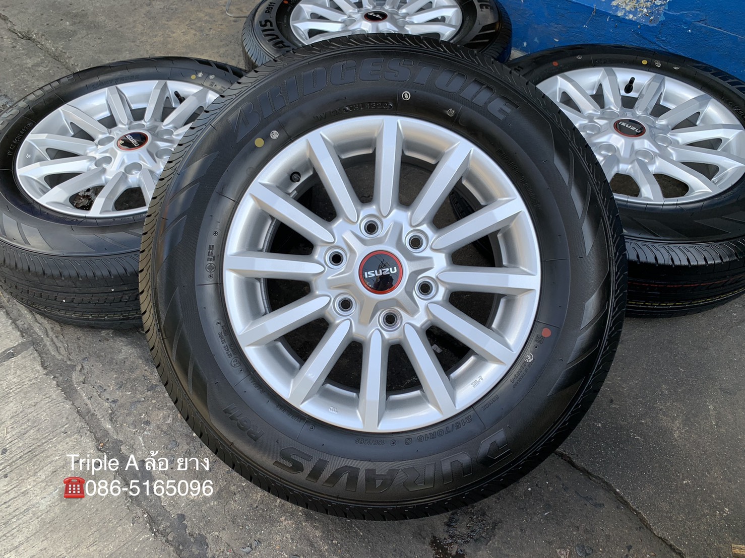 ล้อแม็กป้ายแดง ISUZU D-Max รุ่นใหม่ล่าสุด ขอบ 16 พร้อมยางใหม่ป้ายแดง 215-70-16 Bridgestone ปลายปี 20 ล้อแม็กป้ายแดง ISUZU D-Max รุ่นใหม่ล่าสุด ขอบ 16 พร้อมยางใหม่ป้ายแดง 215-70-16 Bridgestone ปลายปี 20