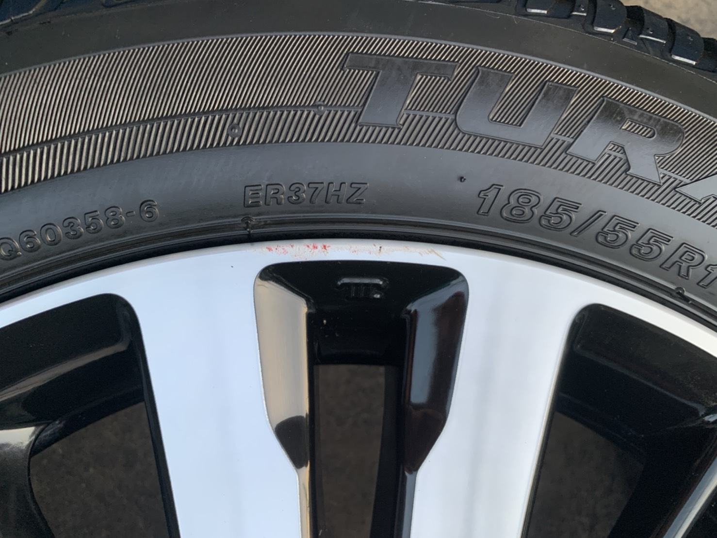 ล้อแม็ก Honda Jazz GK ตัวท็อป ขอบ 16 พร้อมยาง 185-55-16 Bridgestone ปี 19