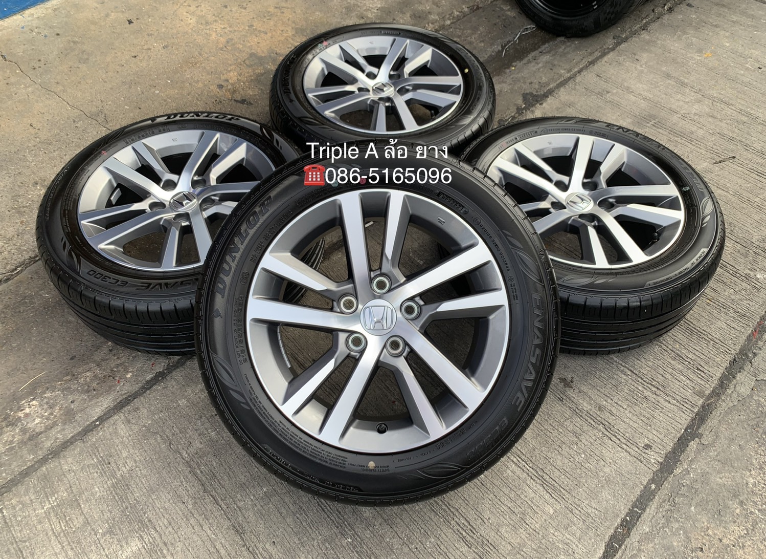 ล้อแม็กป้ายแดง All New Honda Civic FE รุ่นใหม่ล่าสุด ขอบ 16 พร้อมยางป้ายแดง 215-55-16 Dunlop ปี 21