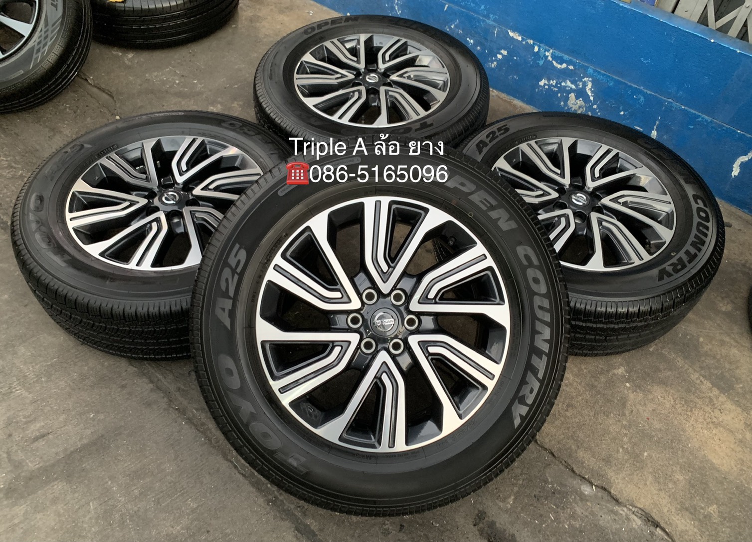 ล้อแม็ก 6รู114 Nissan Terra รุ่นใหม่ล่าสุด ขอบ 18 พร้อมยาง 255-60-18 TOYO ปี 18