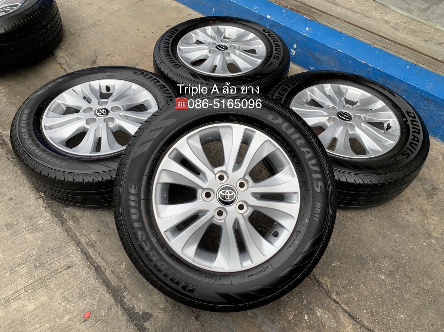 ล้อแม็กป้ายแดง Toyota Revo ขอบ 16 พร้อมยางป้ายแดง 215-65-16 Bridgestone ปี 21 สวยกริ๊บ